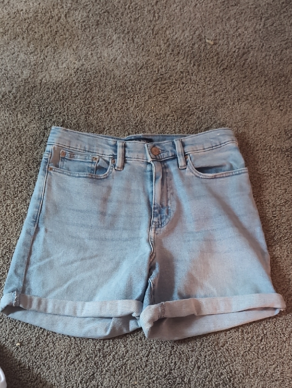 Calvin Klein Jeans Light Wash Rolled Cuff Denim Shorts